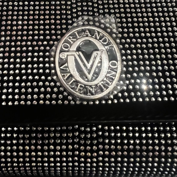 Valentino Orlandi Black Handbag with Silver Stud Accents - NWT - Picture 2 of 10